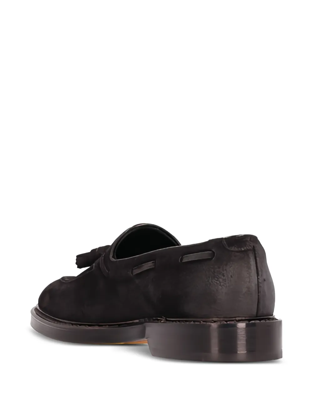 Doucal's tassel-detail suede loafers Brown