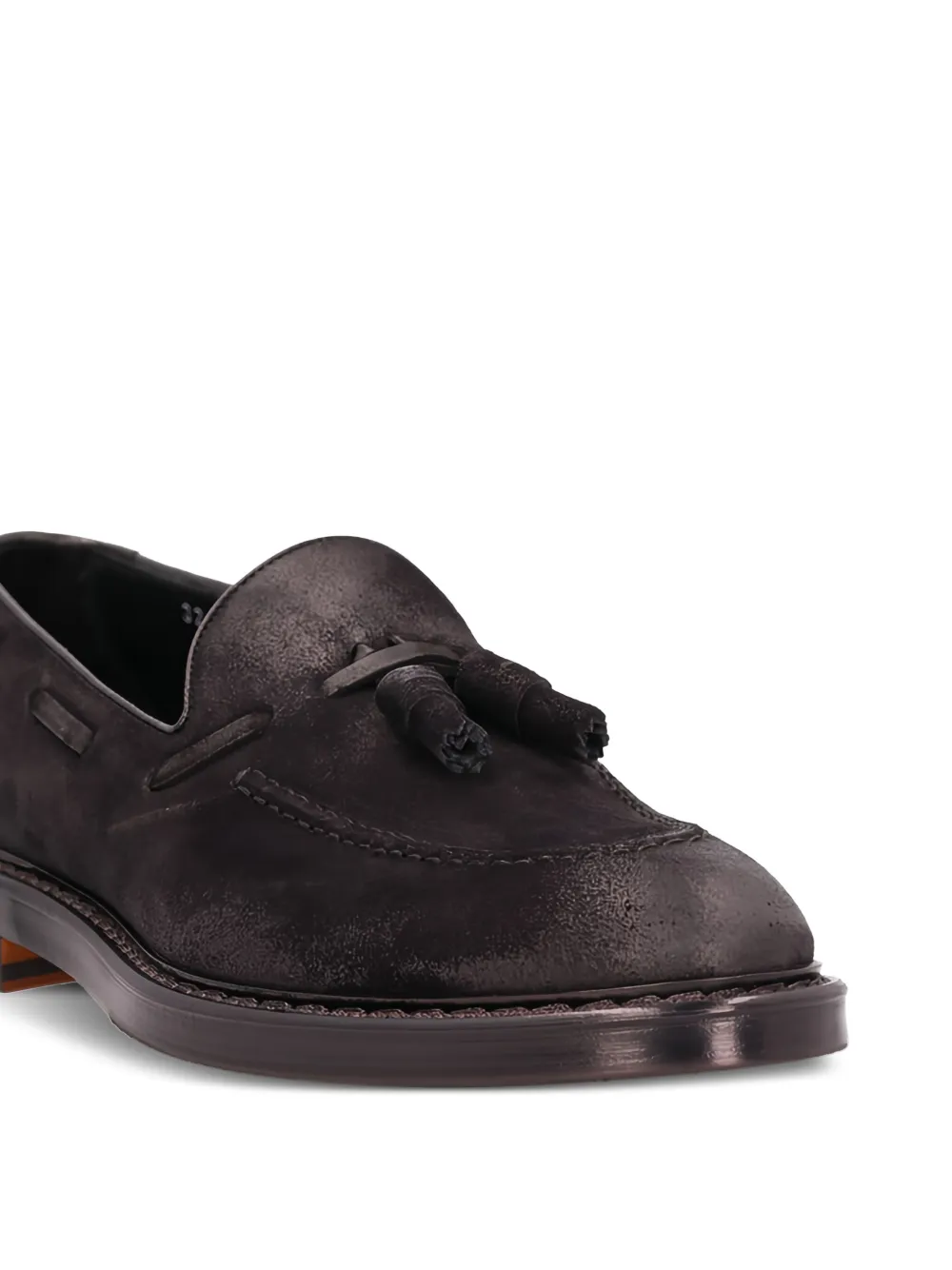 Doucal's tassel-detail suede loafers Brown