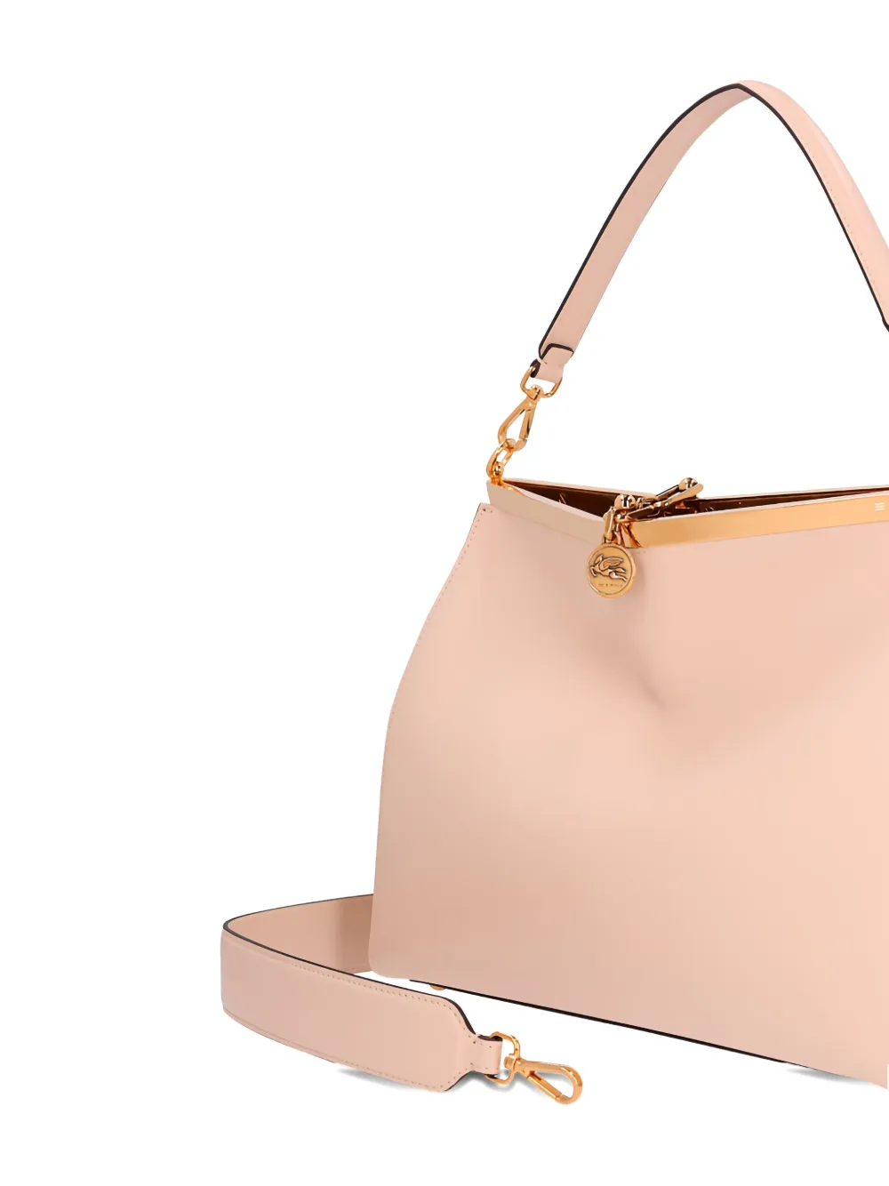 ETRO large Vela leather tote bag Beige