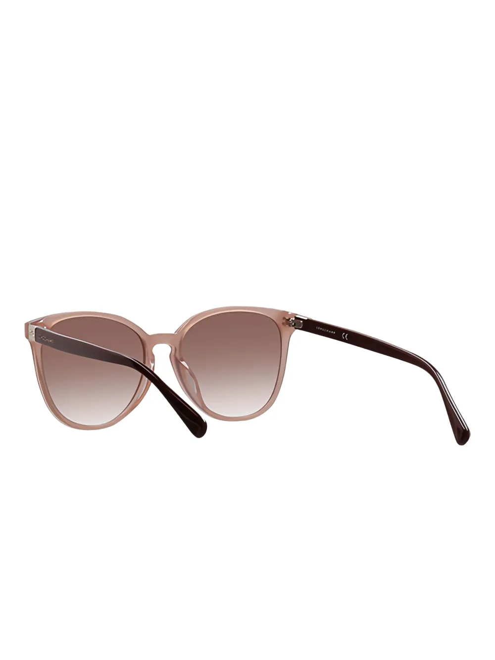 Longchamp Zonnebril met rond montuur Bruin