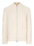 Fabrizio Del Carlo zip-front patch-pocket cardigan - Neutrals