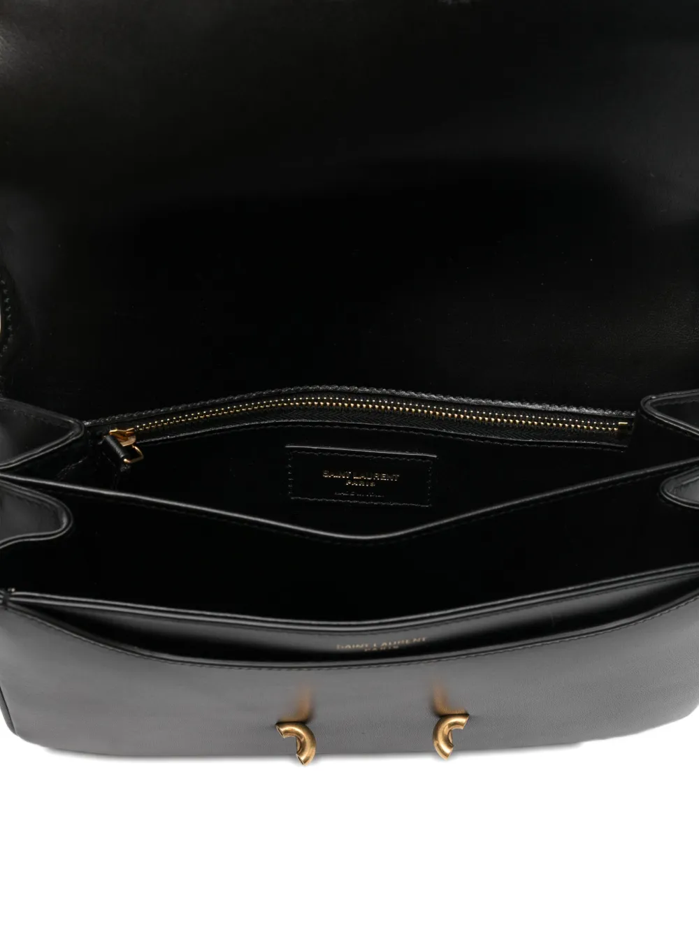 Saint Laurent Leather Cross Body Bag In Black