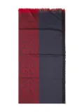 Longchamp geometric-pattern scarf - Red
