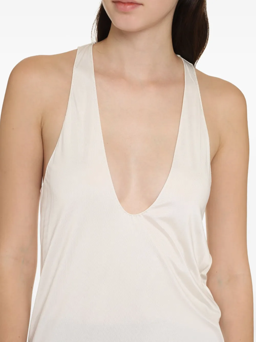 Saint Laurent low-plunge top Wit