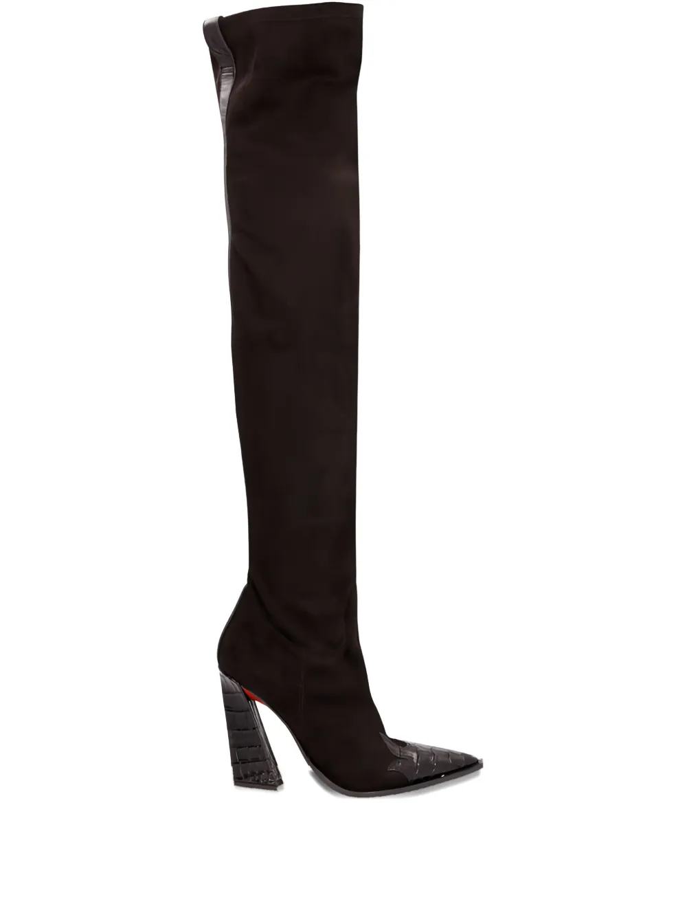 Sonora Pasilla croc-detail boots - ブラック Sonora Pasilla croc-detail boots - ブラック