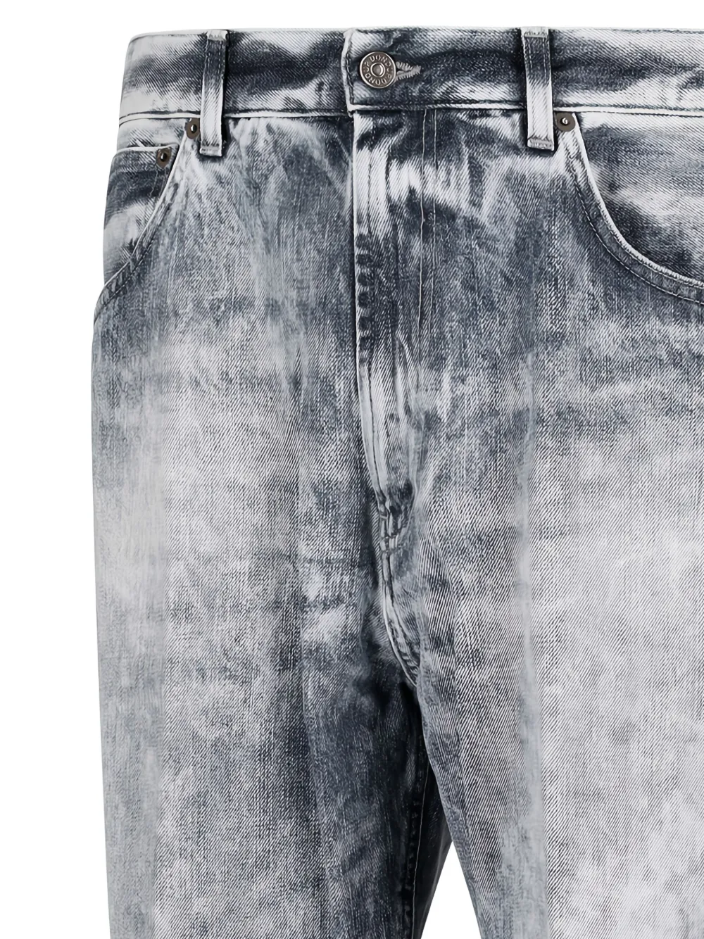 DONDUP Jeans met acid-wassing Grijs