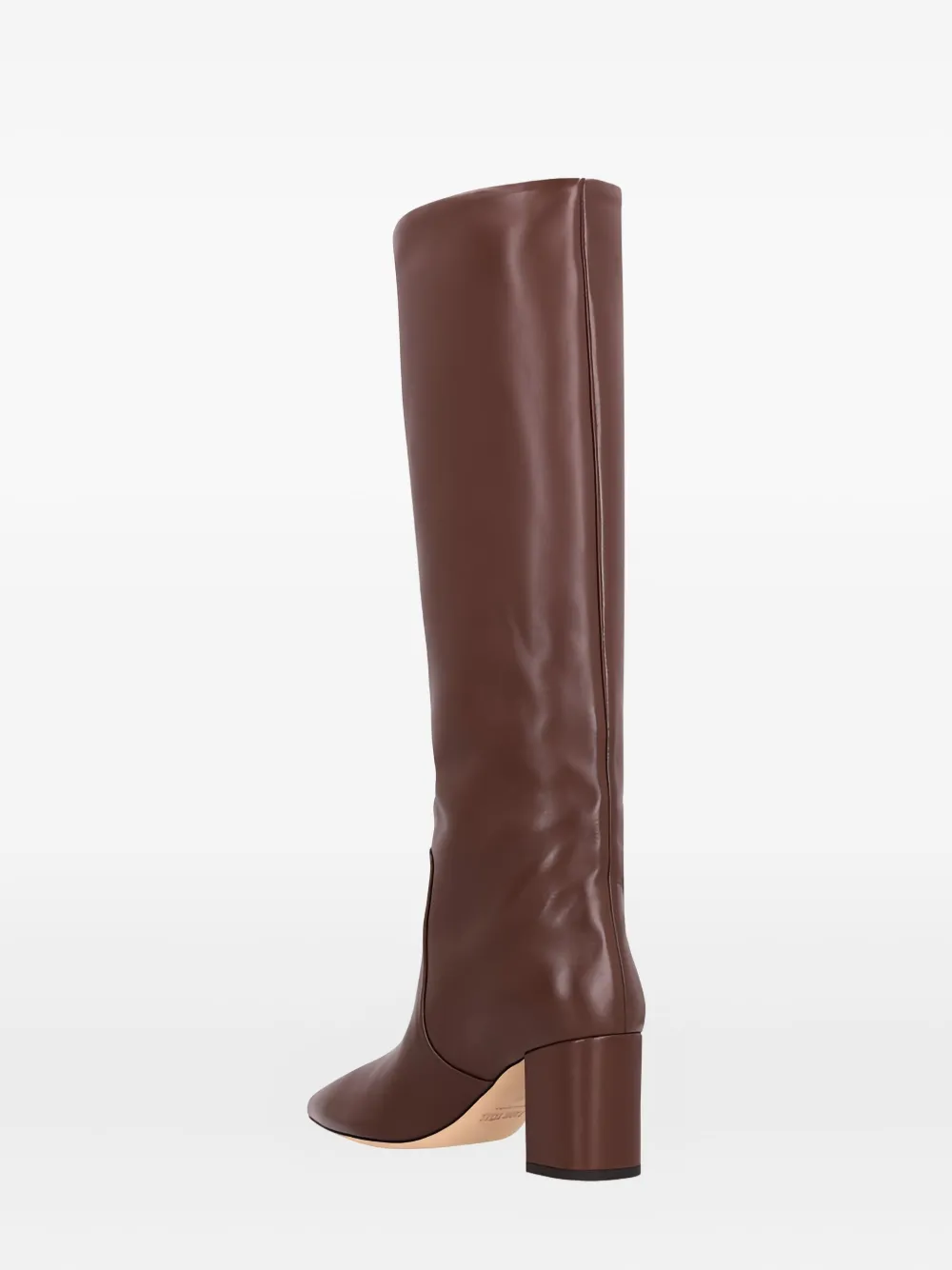 Paris Texas Anja 70MM leather block-heel boots Brown