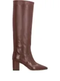 Paris Texas Anja 70MM leather block-heel boots - Brown