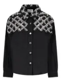DES PHEMMES crystal-embellished shirt - Black