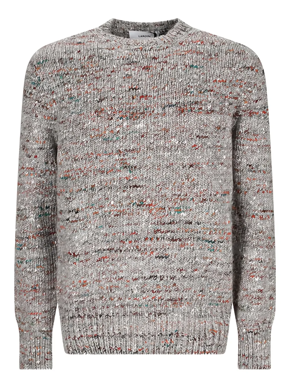 Lardini Gespikkelde trui met ronde hals Grijs