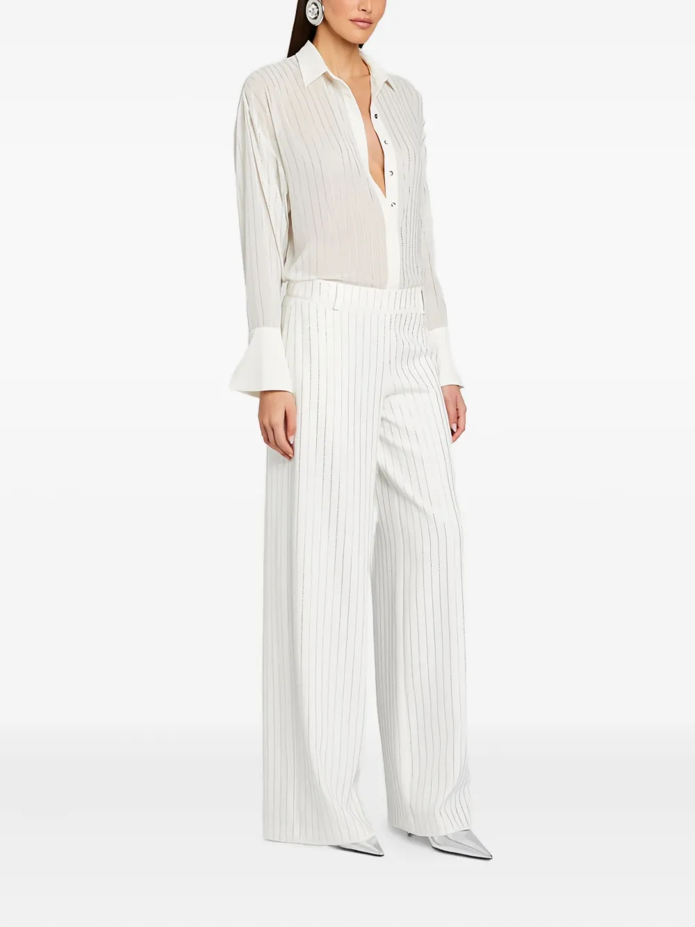 Retroféte Kennedy Embellished Top In White
