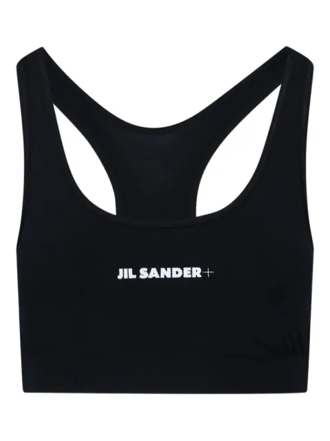 Jil Sander racer-back logo top