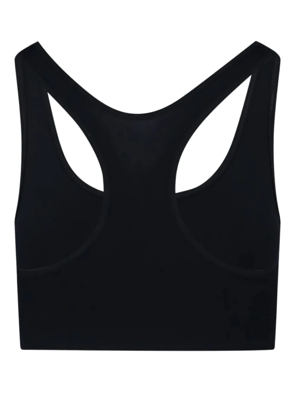 Jil Sander Top met racerback en logo Zwart