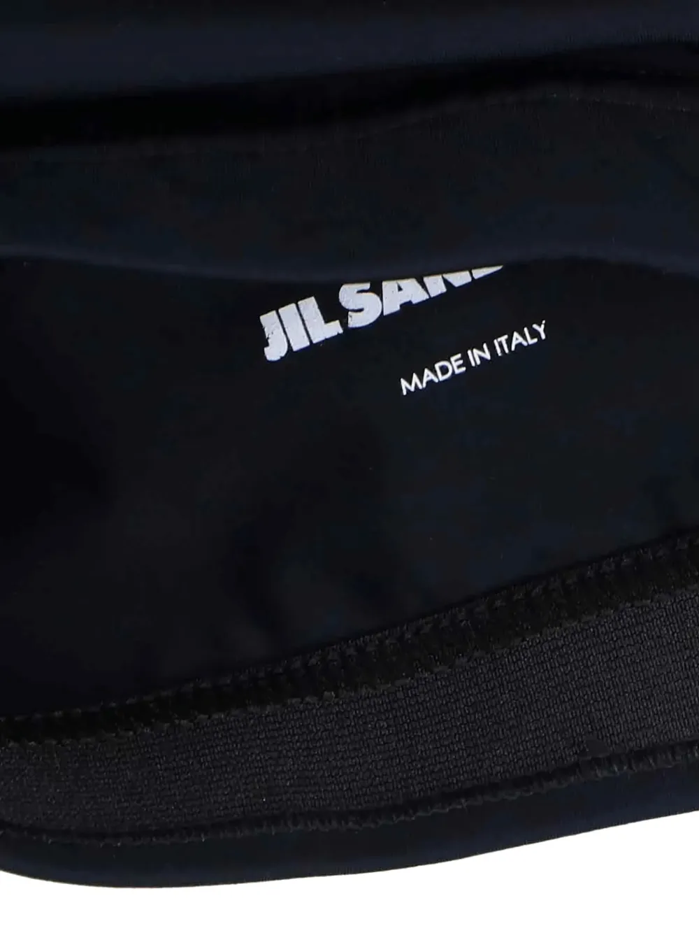 Jil Sander Top met racerback en logo Zwart