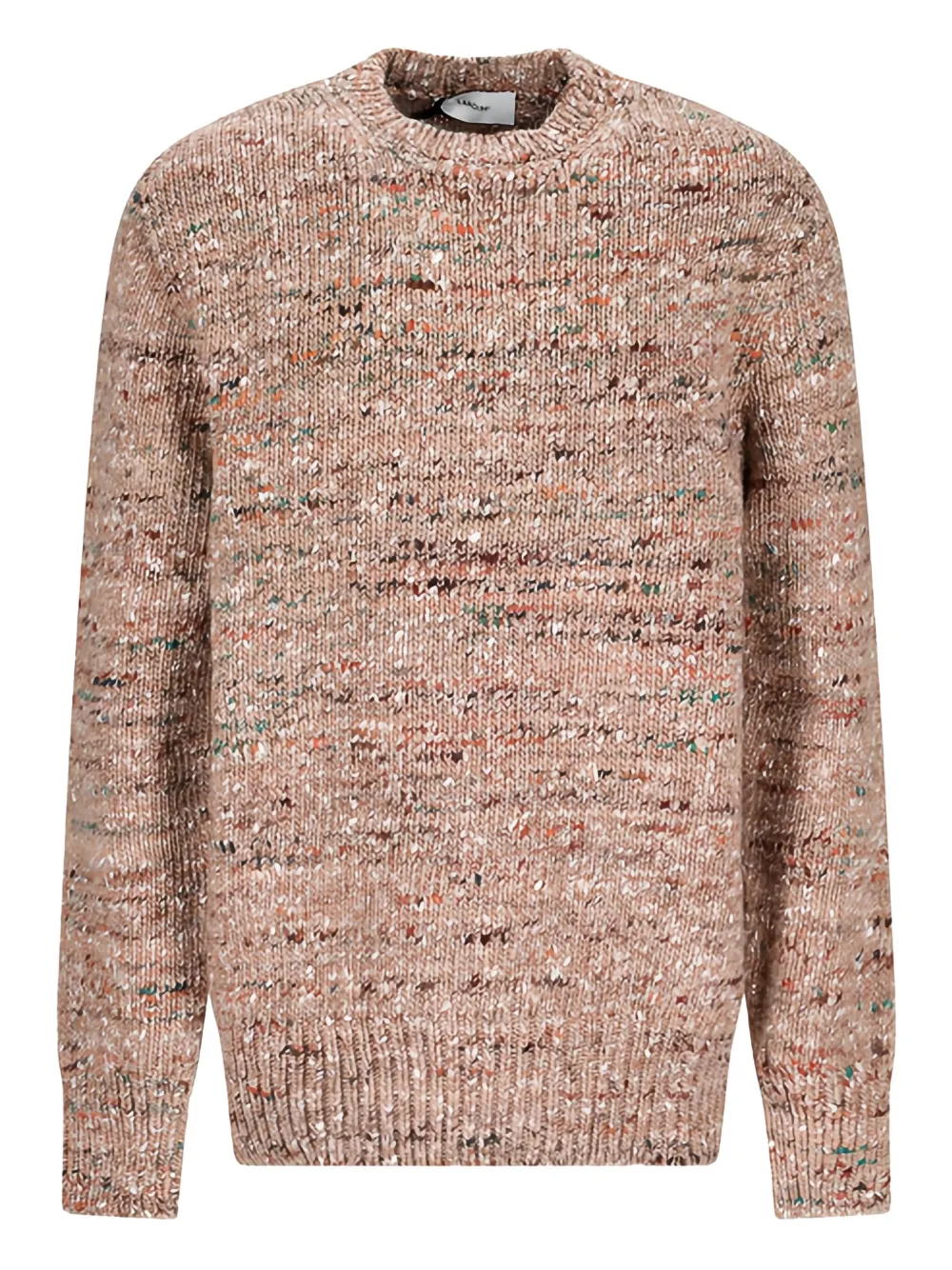 Lardini speckled crew-neck sweater Beige