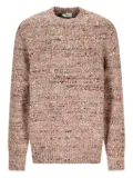 Lardini speckled crew-neck sweater - Neutrals