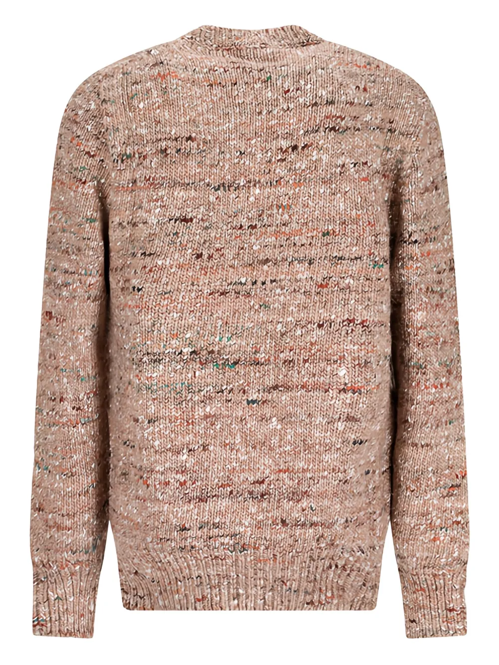 Lardini speckled crew-neck sweater Beige