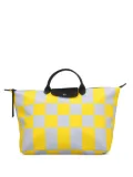 Longchamp medium checkerboard-pattern tote bag - Yellow