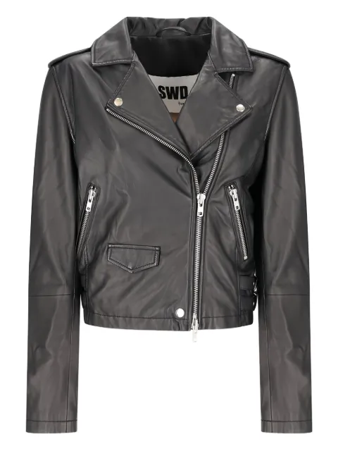 S.W.O.R.D 6.6.44 zip-fastening leather jacket