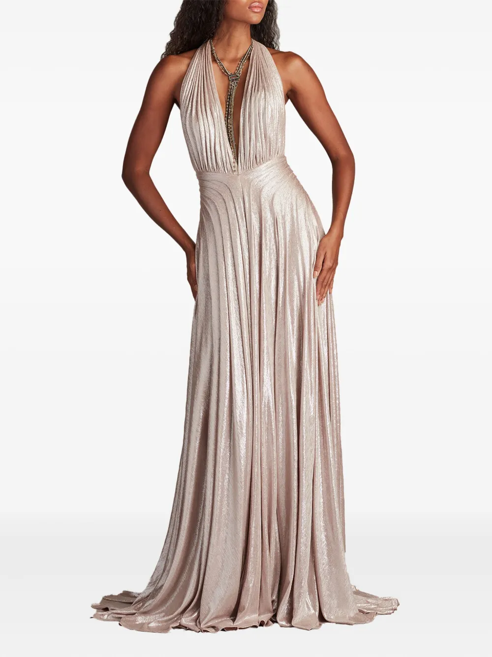 Tadashi Shoji Geplooide avondjurk - Roze