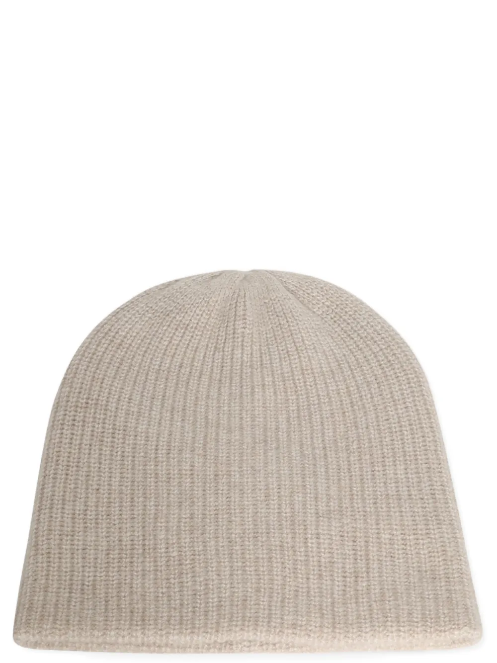 The Elder Statesman ribbed beanie hat - Wit