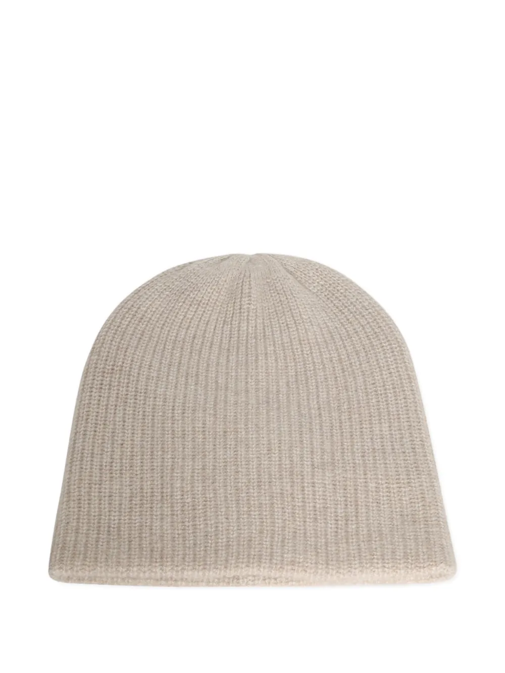 The Elder Statesman ribbed beanie hat Wit