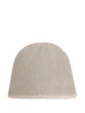 The Elder Statesman ribbed beanie hat - White