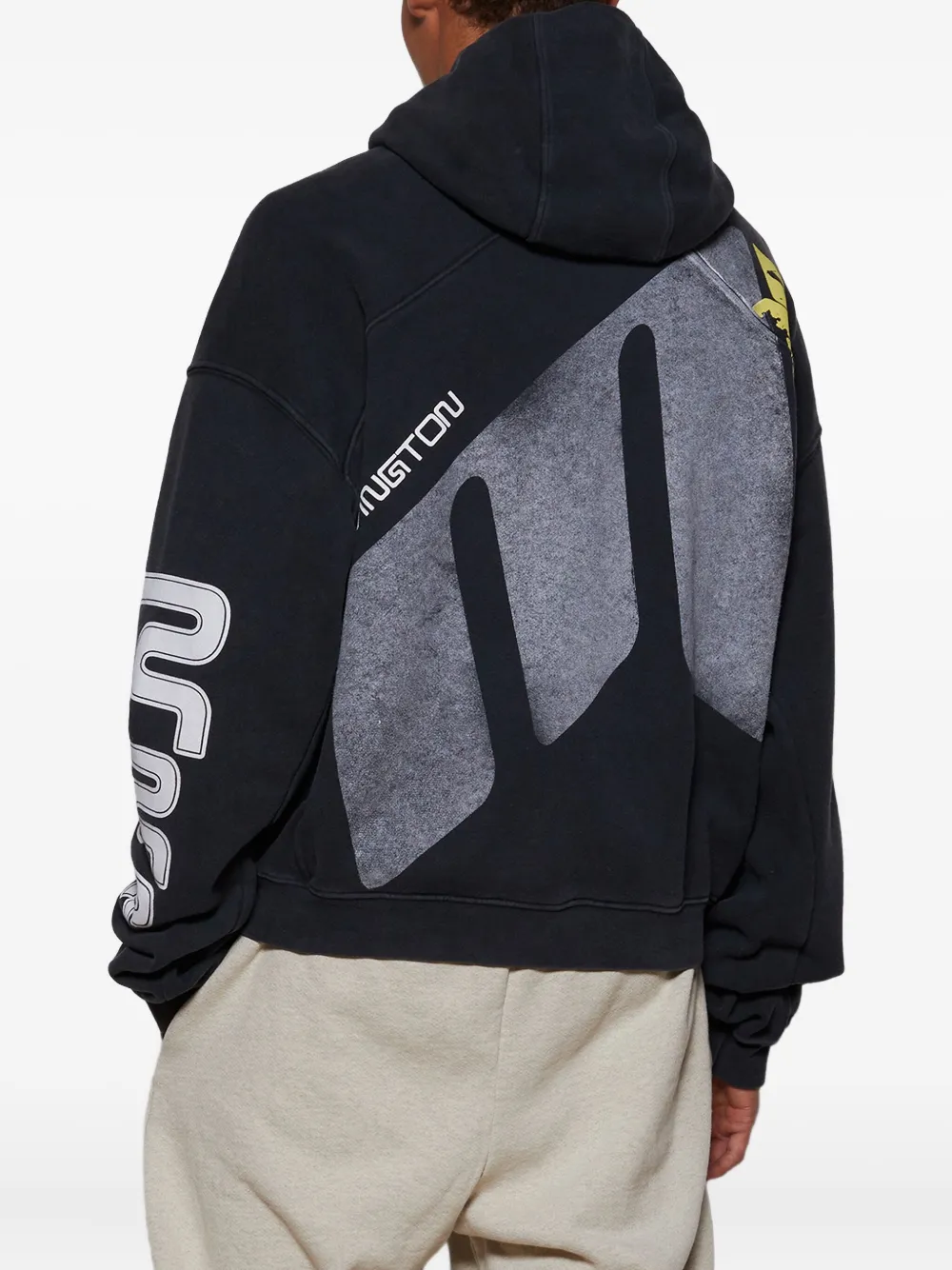 RRR123 Hoodie met print Zwart