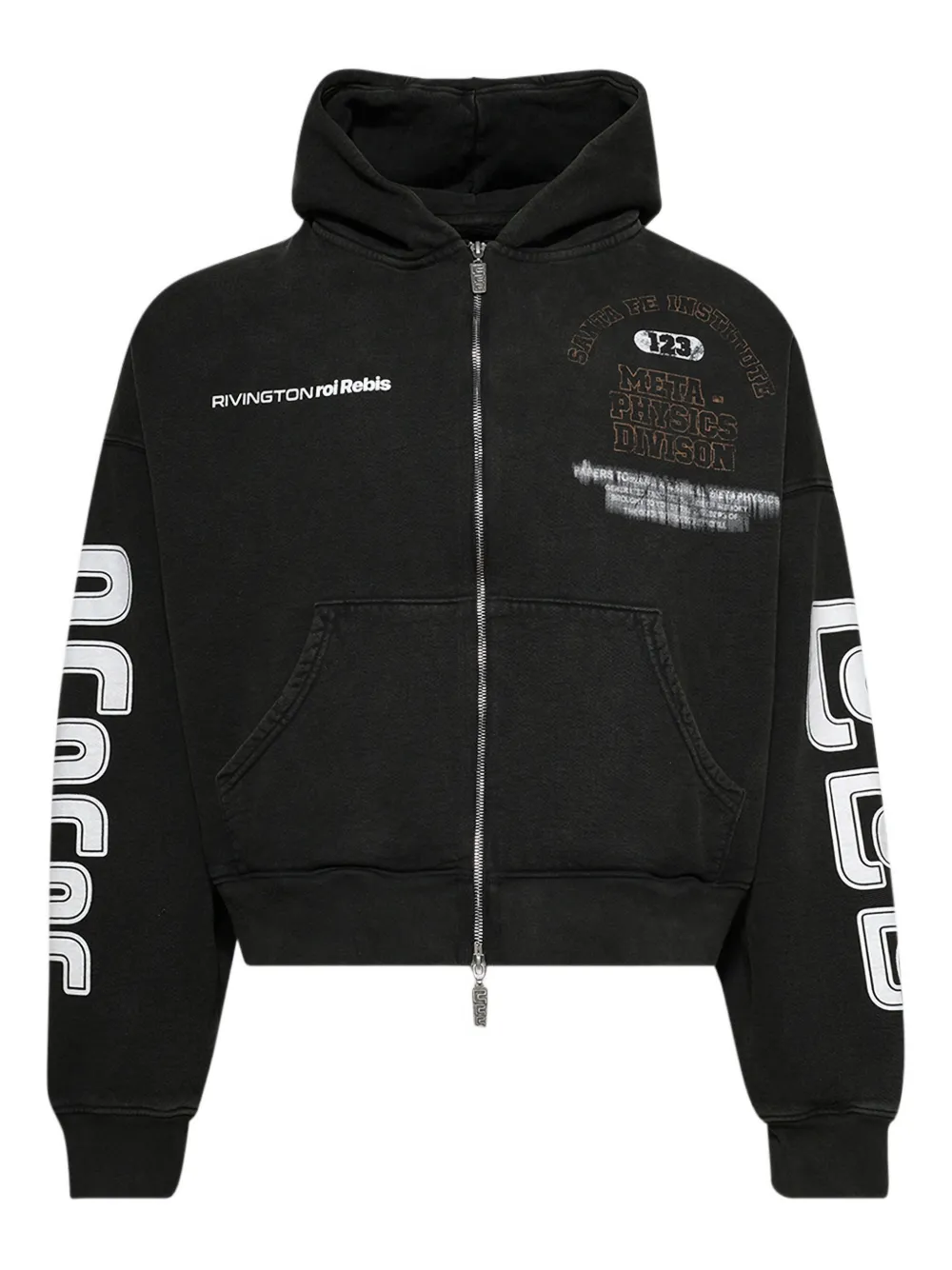 RRR123 hoodie con cierre | negro | Image 1