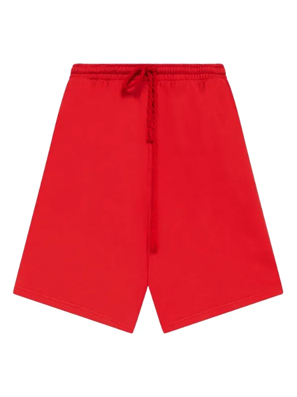 The Elder Statesman Pocket Shorts in Red