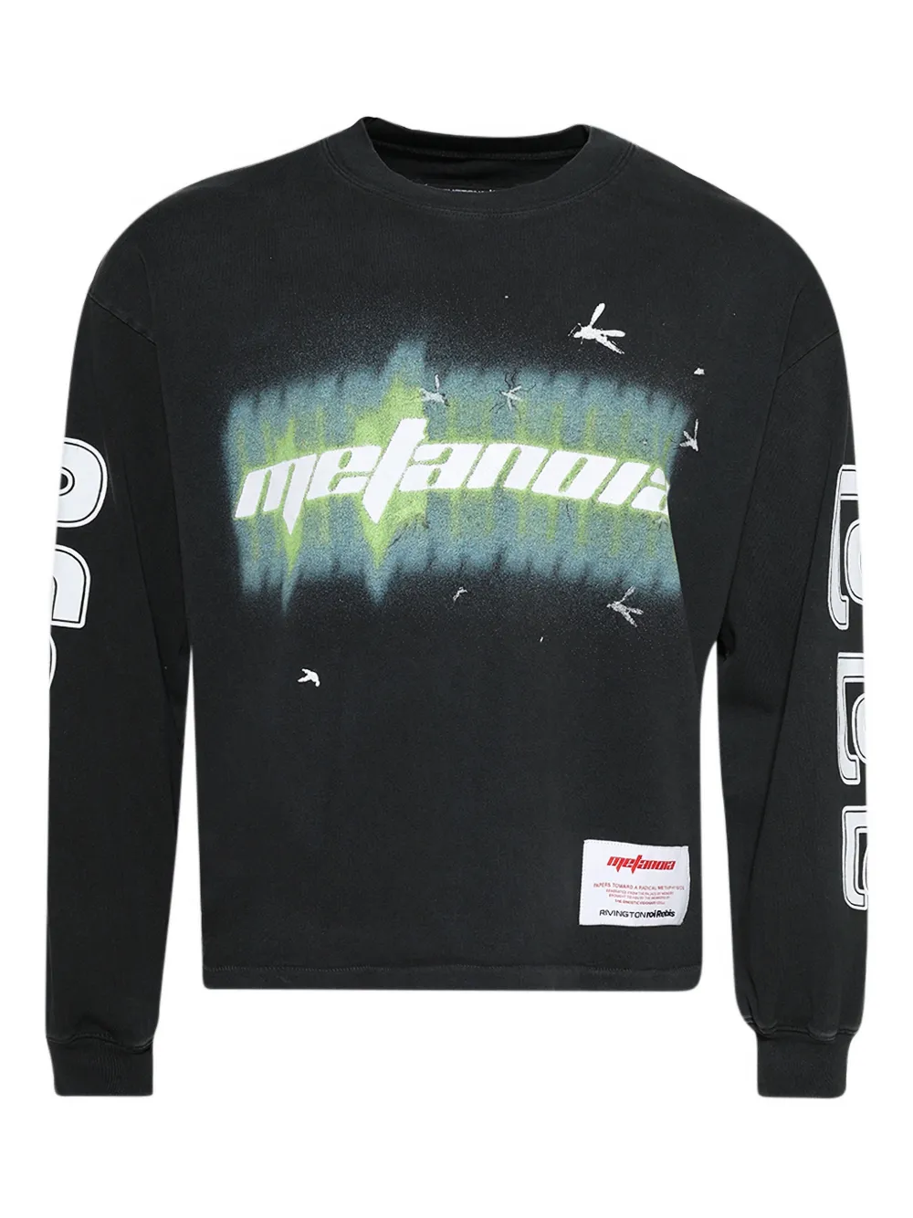 RRR123 playera manga larga con estampado gráfico | negro | Image 1