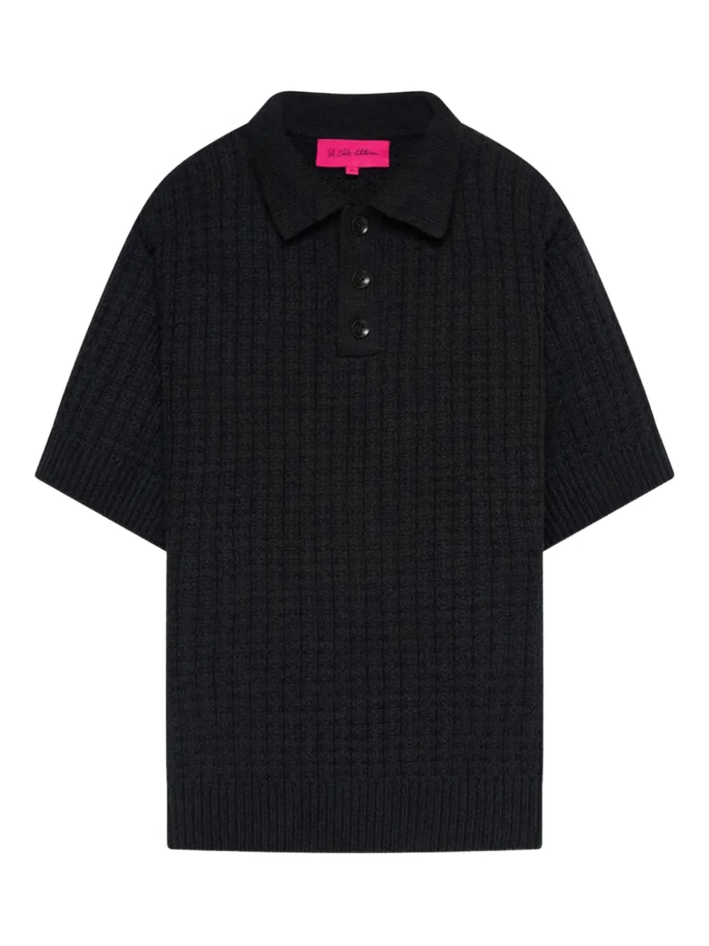 The Elder Statesman textured polo shirt Zwart