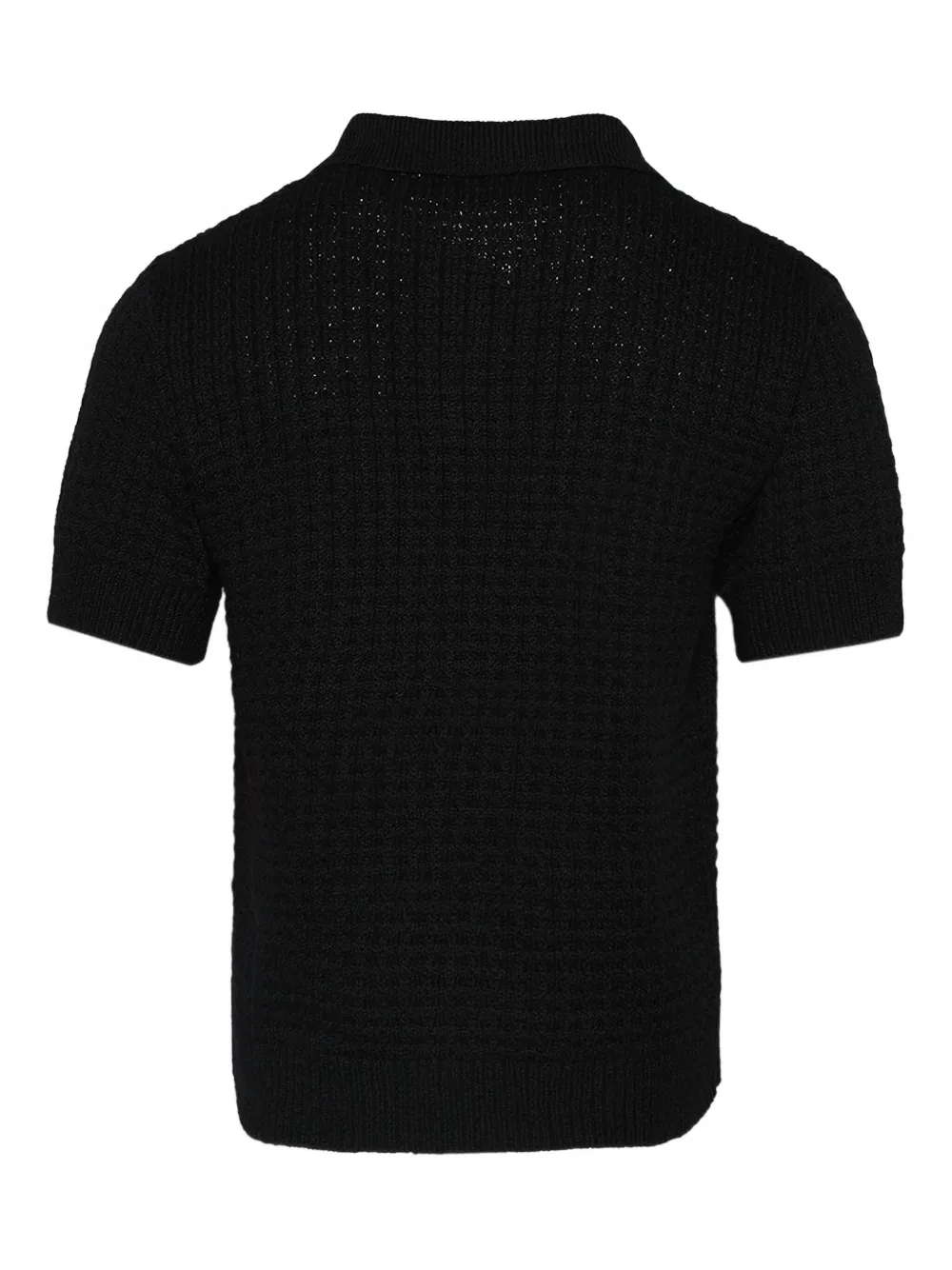 The Elder Statesman textured polo shirt - Zwart
