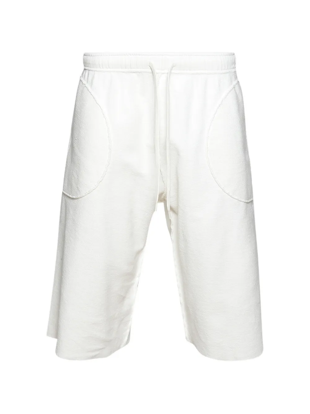 MM6 Maison Margiela drawstring appliqué shorts - Bianco
