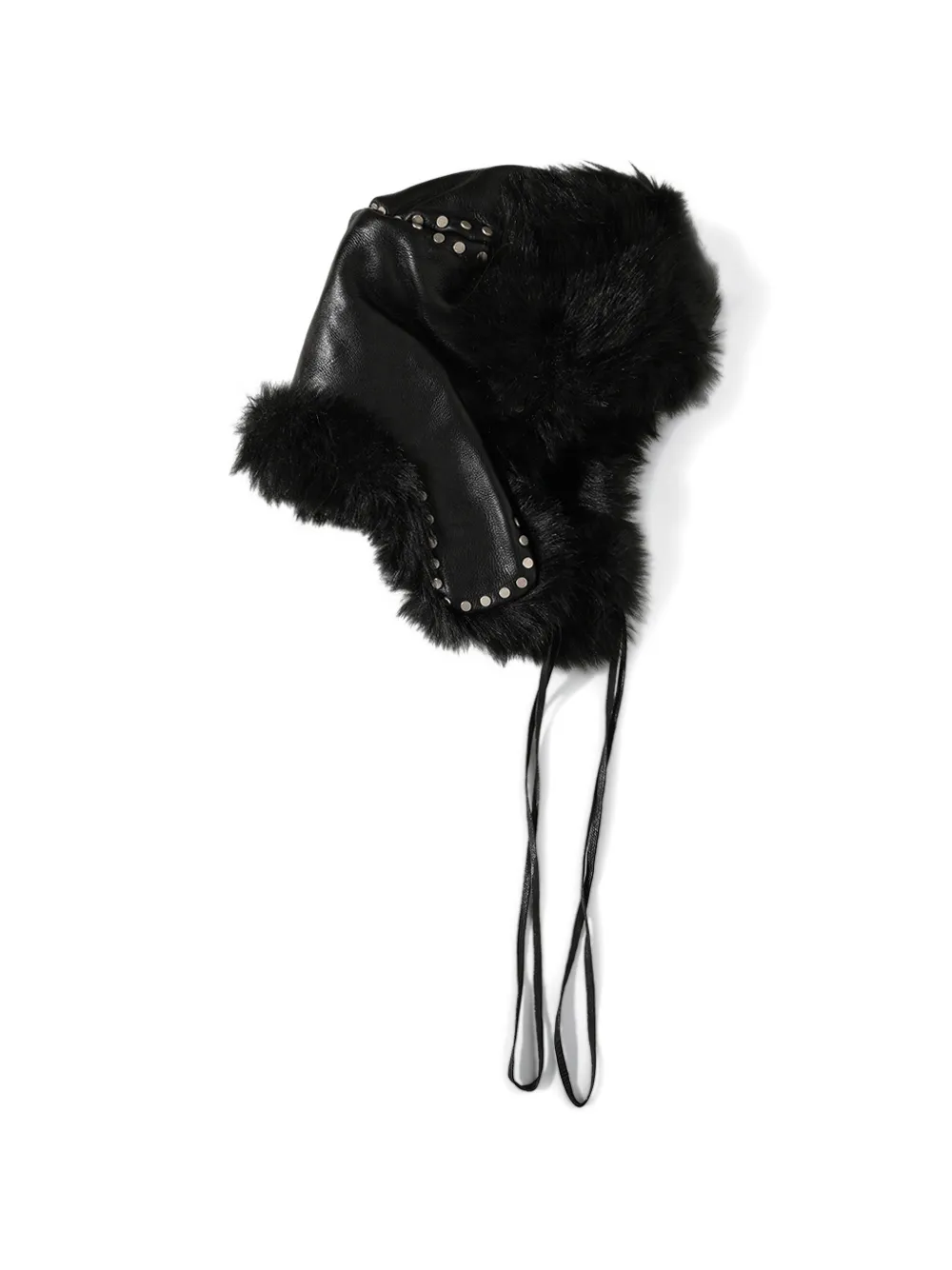 Who Decides War studded trapper hat - Nero