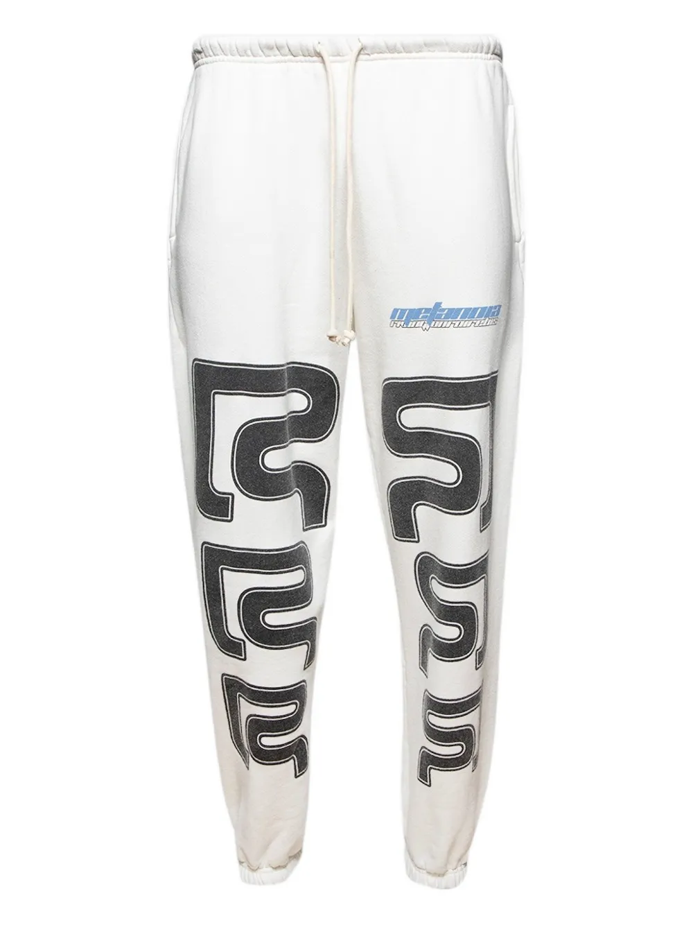 RRR123 drawstring graphic sweatpants | White | Image 1