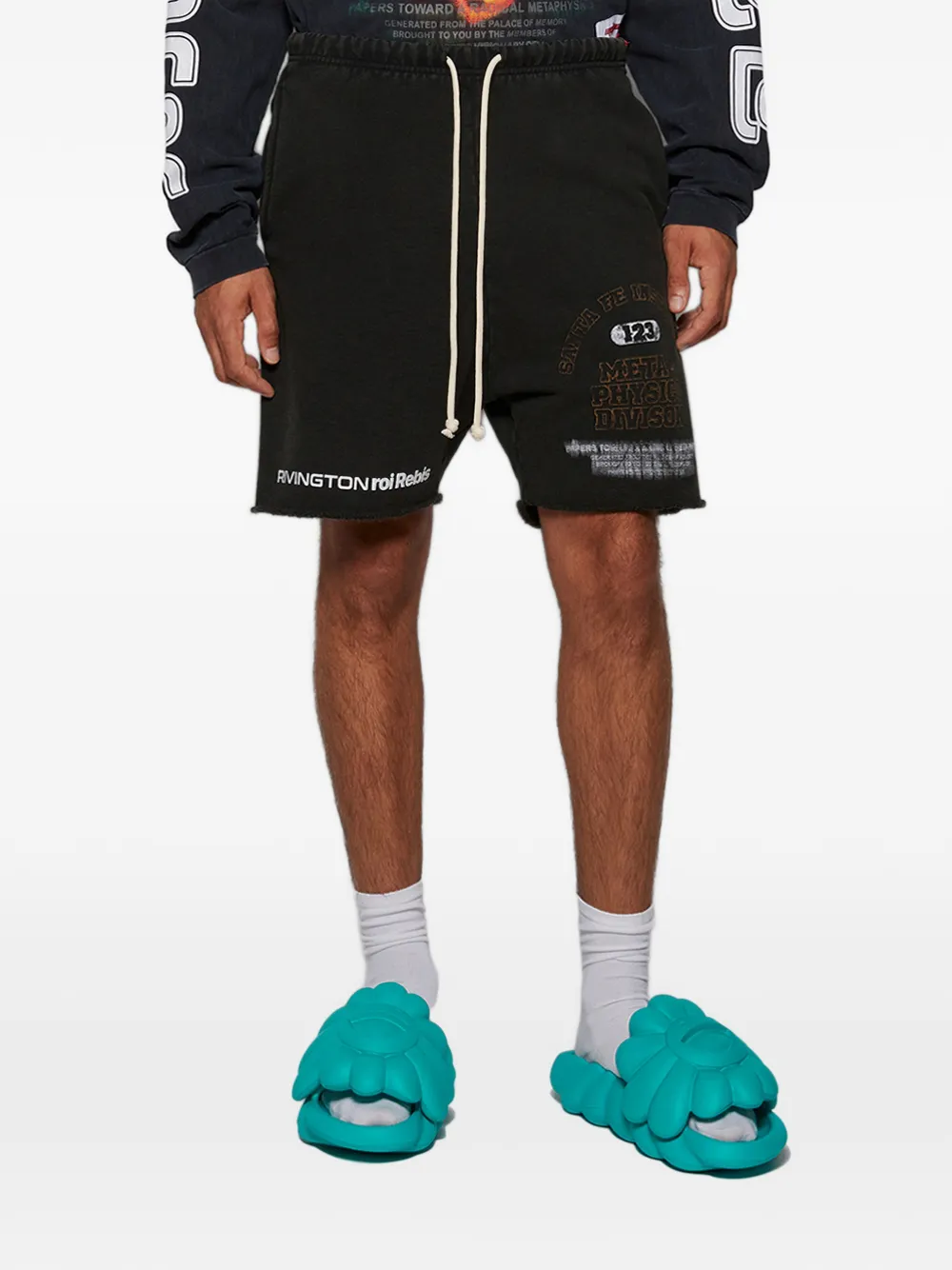 Drawstring Graphic-Print Shorts