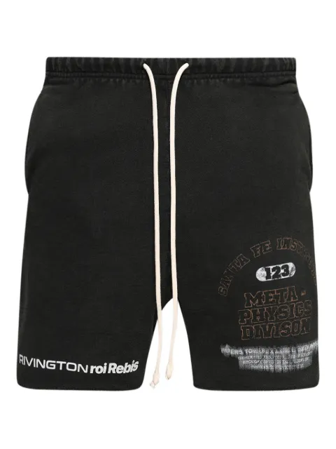 RRR123 drawstring graphic-print shorts