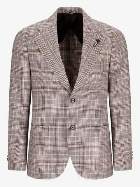 Lardini checked two-button jacket