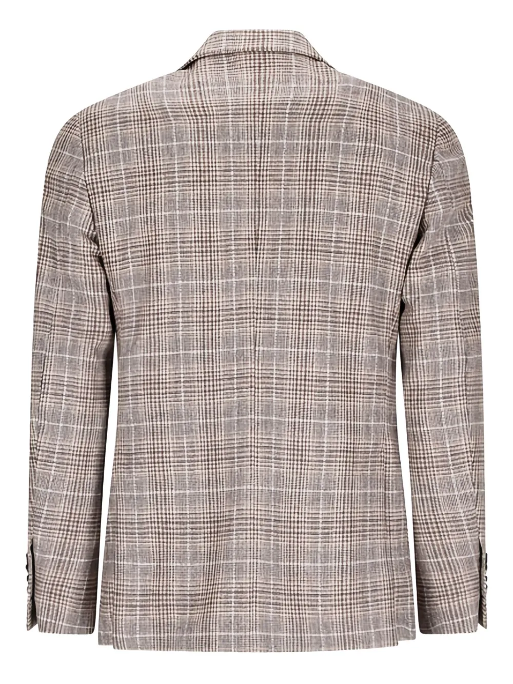 Lardini checked two-button jacket Beige