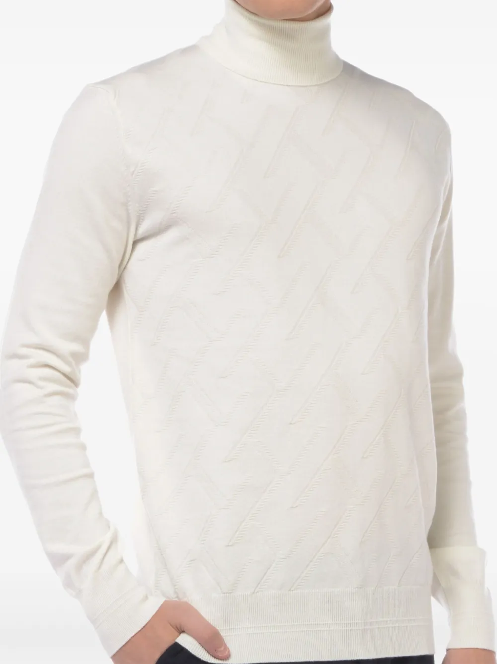 Hosio turtleneck cable-knit sweater | White | Image 1