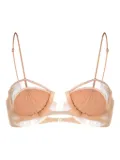 Nensi Dojaka shell-shaped ruffled bra - Neutrals