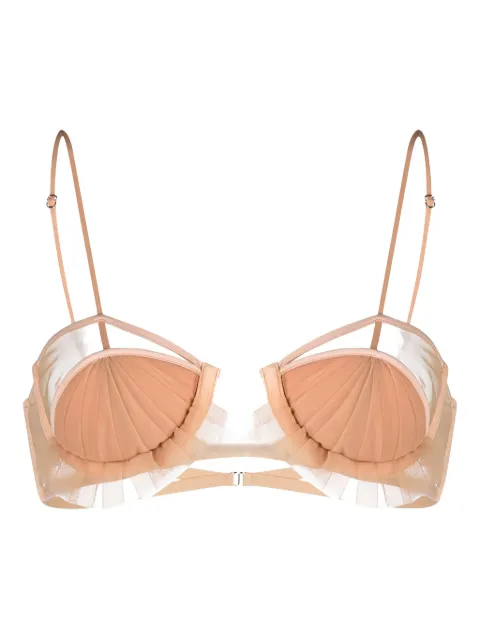 Nensi Dojaka shell-shaped ruffled bra