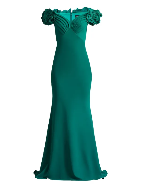 Tadashi Shoji Ruched Gown | Green | FARFETCH OM Tadashi Shoji Ruched Gown | Green | FARFETCH OM