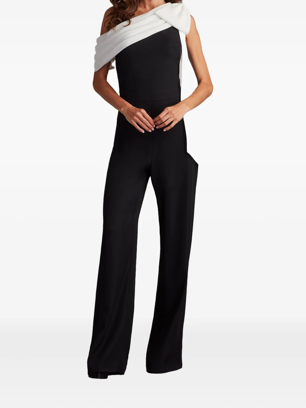 Tadashi Shoji one-shoulder jumpsuit | Full Length | Image 2