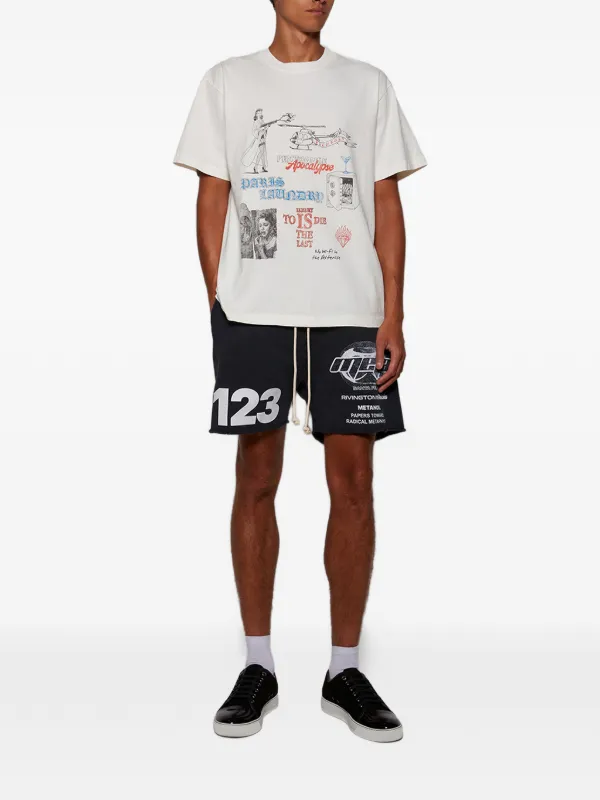 RRR123 グラフィックショートパンツ RRR123 Radical Alma トラックショーツ | ブラック | FARFETCH JP