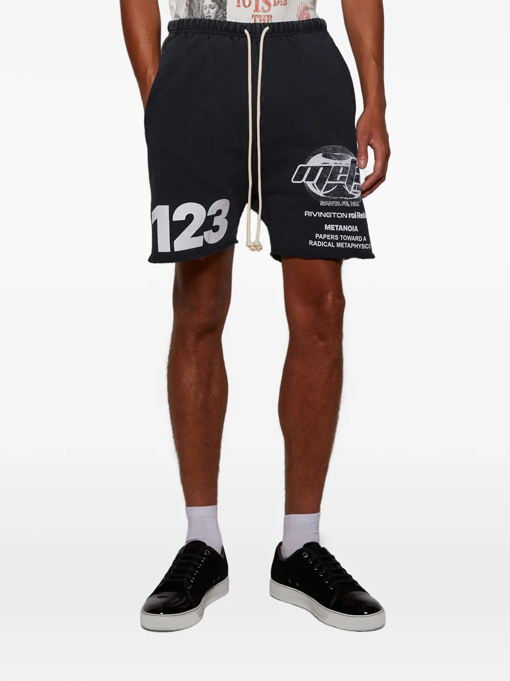 RRR123 Radical Alma drawstring-fastening track shorts Zwart