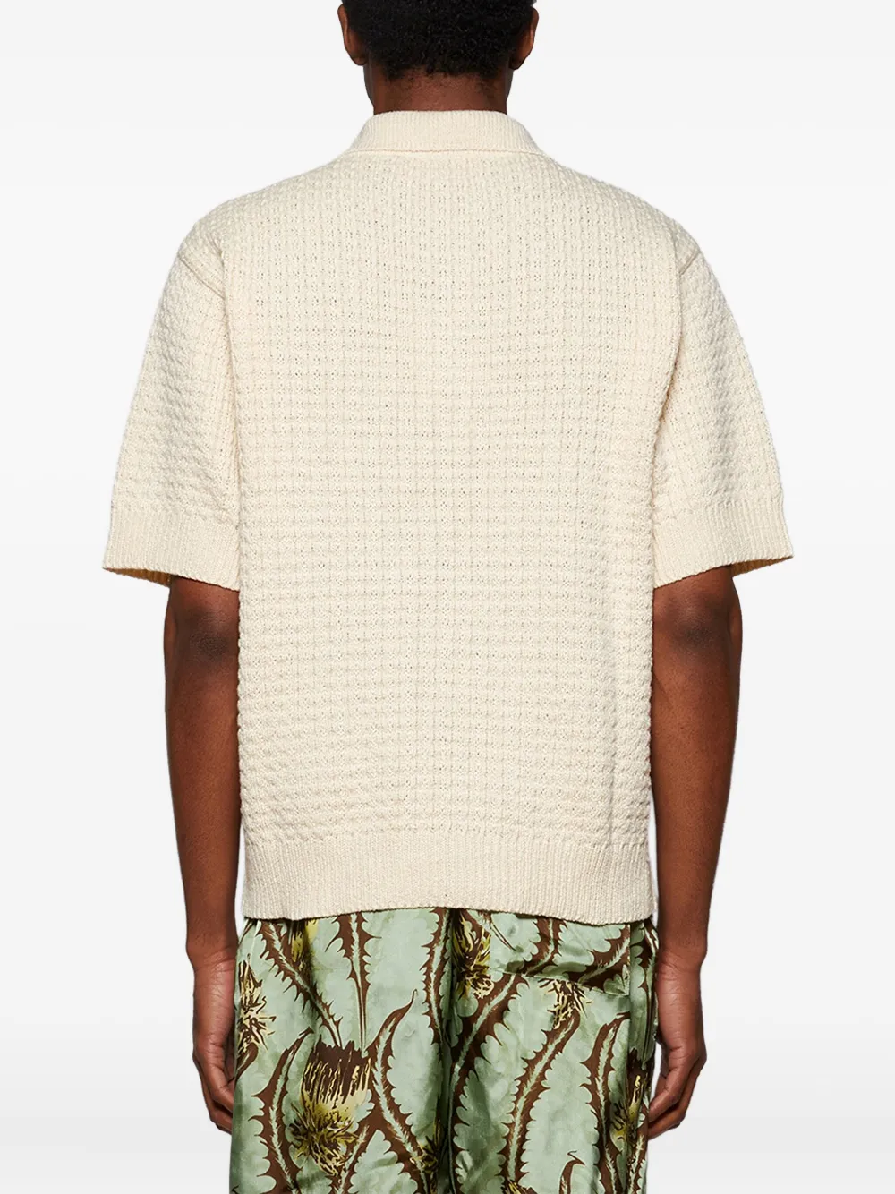 The Elder Statesman textured polo shirt Beige