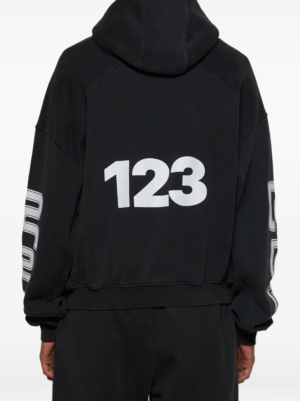 Rrr123 Metanoia Logo-print Hoodie In Black