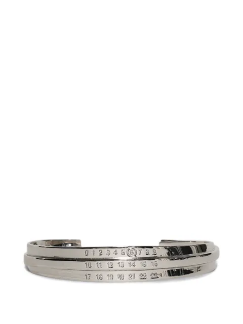 MM6 Maison Margiela enamel logo cuff bracelet